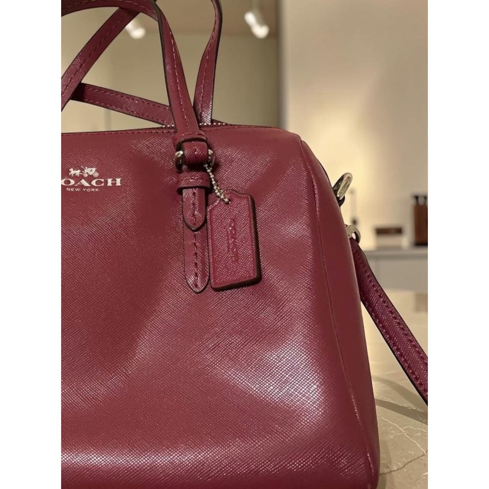 Coach Peyton Bennett Mini Satchel Red Leather Crossbody Dome Classic y2k F50430 - Picture 5 of 11